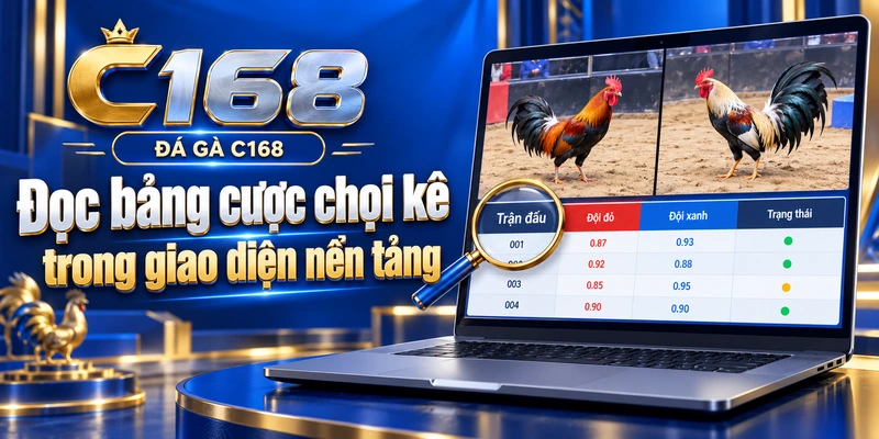 Đọc bảng cược chọi kê trong giao diện nền tảng